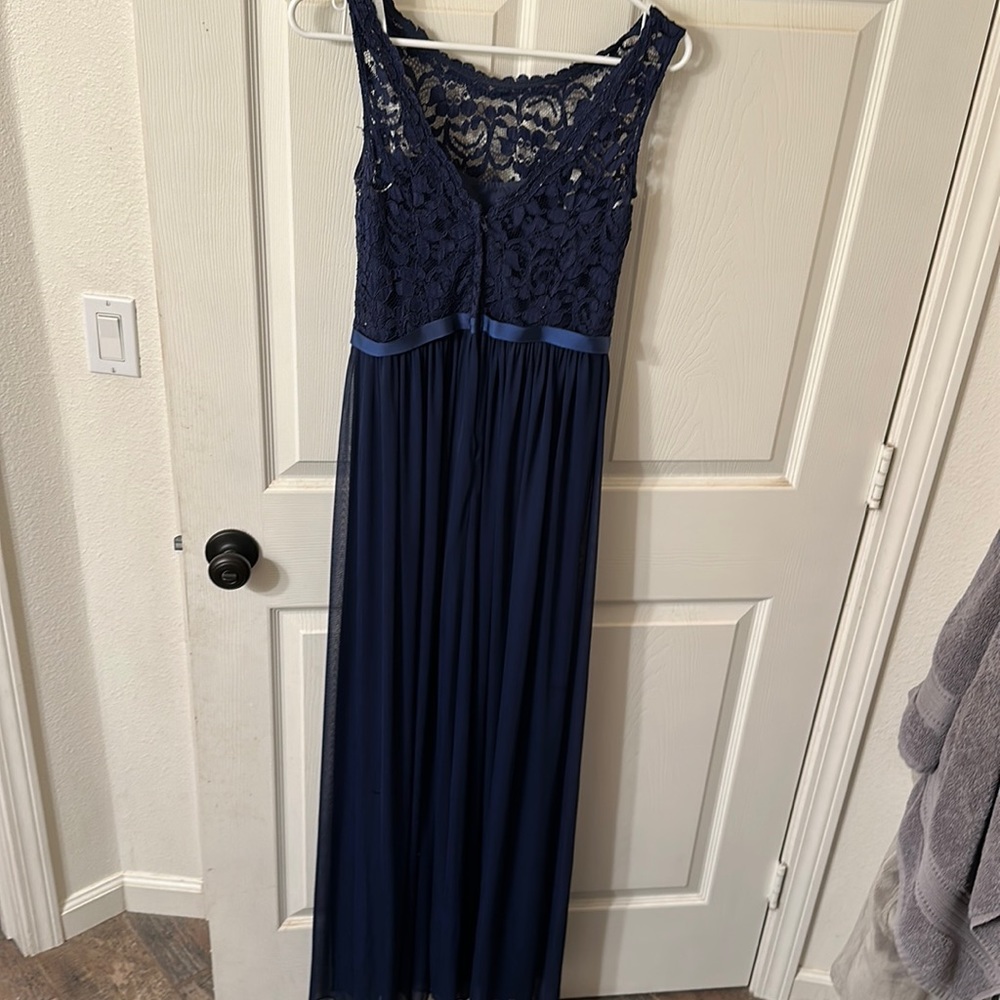Navy floor length dress